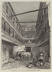 Der Hof des Gasthauses 